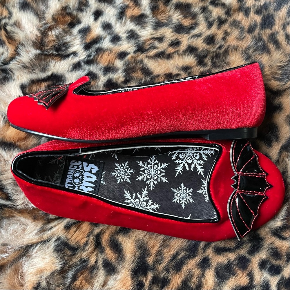 Strange Cult Red Velvet Lydia Bat Flats kids 12 - Picture 5 of 11